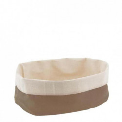 Brown/Beige Fabric Breadbasket 2470 / 25*15*17 cm