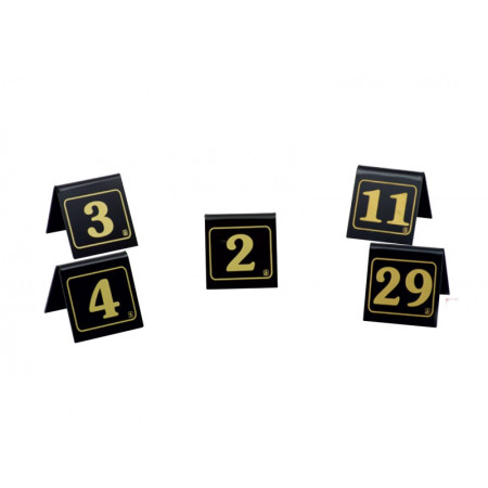 Number Tags Black 7x7 cm. PG Set 1-40