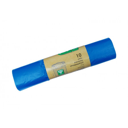 10 Garbage Bags 52X75cm Strong Roll Blue