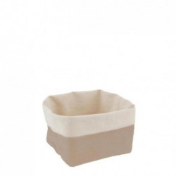 Cloth Bread Basket Ecru / Beige 2471 / 12*12*15 cm