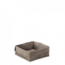 Gray Fabric Bread Basket T0003.R / 14*14*10 cm