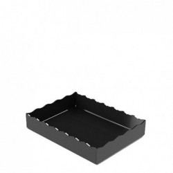 Pan With Corrugated Edge Black Tdp04-2128-5-Bk / 21 * 28 * 5 cm