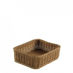 Bread Basket Rattan Gn 1/2 Vanity Brown T0563 / 10 cm