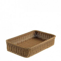 Rattan GN 1/1 Vanity Brown Bread Basket T0565 / 10 cm