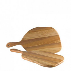 Acacia Wood Plate With Handle Tw301/ 38x19.5 cm. 6 pcs.