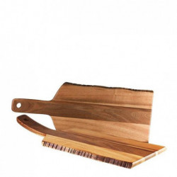 Acacia Wood Plate With Handle Tw305/ 40.5x16.5 cm. 6 pcs.