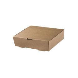 Paper Kraft Food Box For Portion - Club Sandwich 21.6x17x5.4 cm. Fsc 100 pcs.