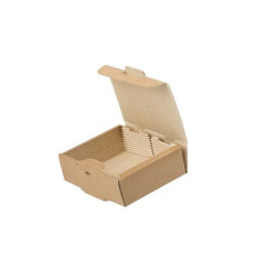 Food Box With Corrugated Paper Kraft For Single Potato T-42 (13.8x, 11.5x5 cm.) 100 pcs.
