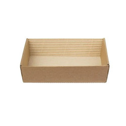 Dining Tray With Corrugated Paper Kraft (23.5x20x5 cm.) 100 pcs.