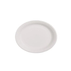 Πιάτο Στρογγυλό Χάρτινο Λευκό 20,5 εκ. 20x50 τμχ.