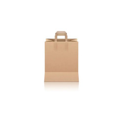 Kraft Take Away Paper Bag With Reinforced Inner Hand 22X12X28 cm. 250 pcs.