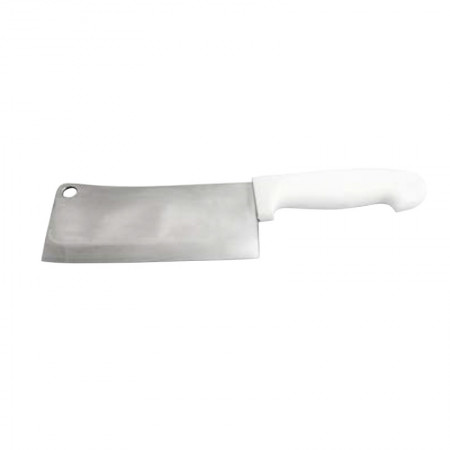 Cleaver With White Plastic Handle 15,5cm