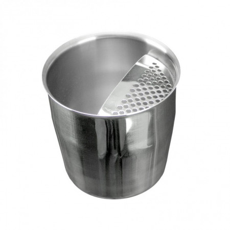 INOX Short Dish Shaker With Sieve 500ml - Cup Collector Brown 9 cm.|9 cm.