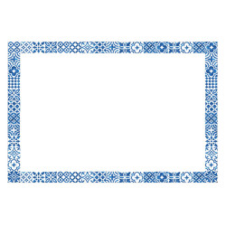 Placemat Blue Geometric Tile 500pcs.