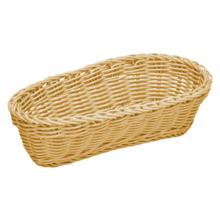 Bread Tray Wicker Narrow Beige 22 x 10 cm | 8 cm