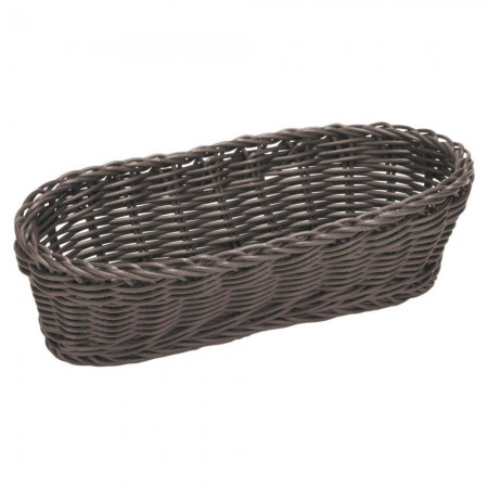 Straw Bread Basket Narrow Brown 22 x 10 cm. | 8 cm.