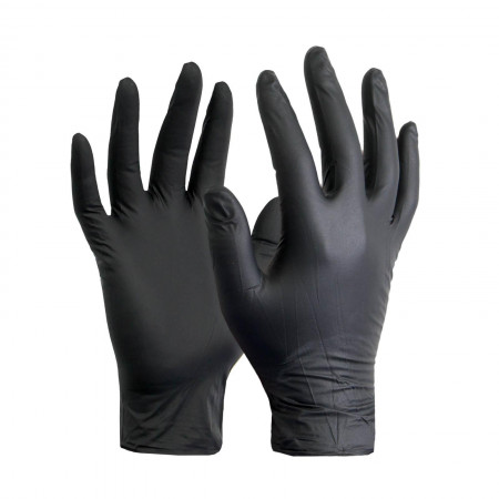 Γάντια Μιας Χρήσης Νιτριλίου Extra Αντοχής Μαύρο 100τεμ