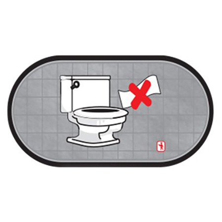 Πινακίδα WC Μην Ρίχνετε Χαρτιά Στην Λεκάνη Ανάγλυφη