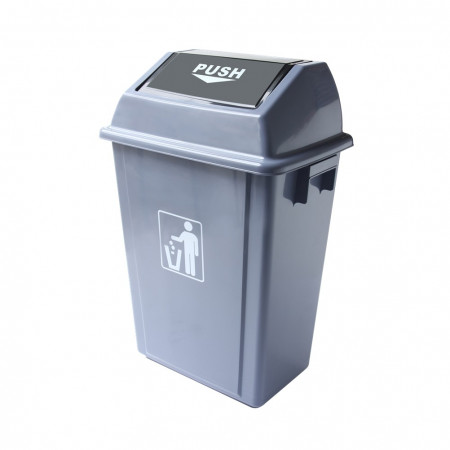 Plastic bucket 60L Push - With Floating Lid